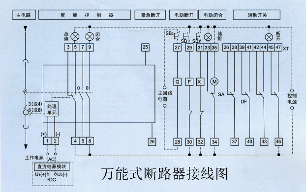 萬能式斷路器接線圖 萬能式斷路器接線圖